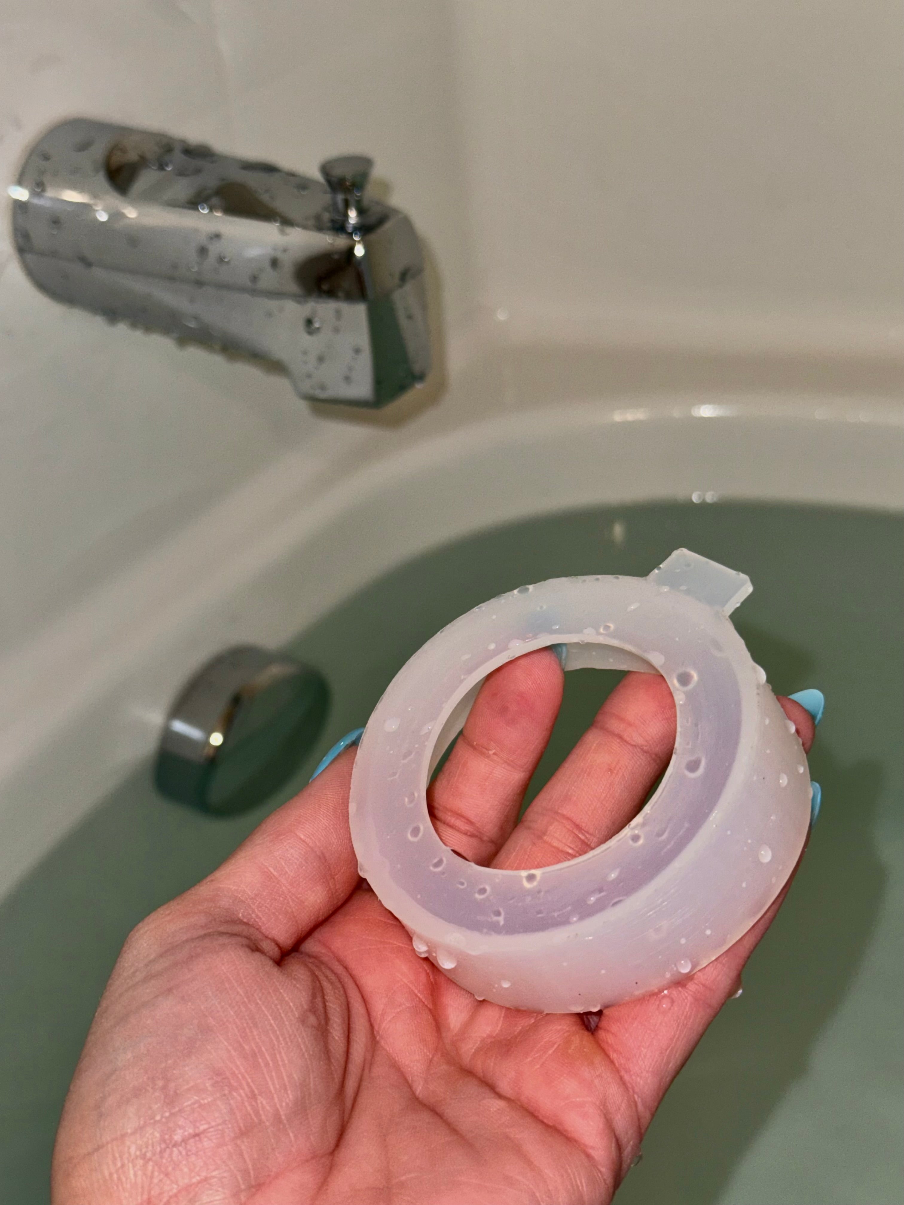 Tub Tie™ Overflow Drain Cover